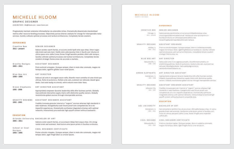 Clean Resume Templates by Hloom