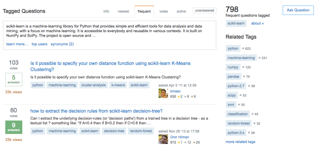 scikit-learn stackoverflow