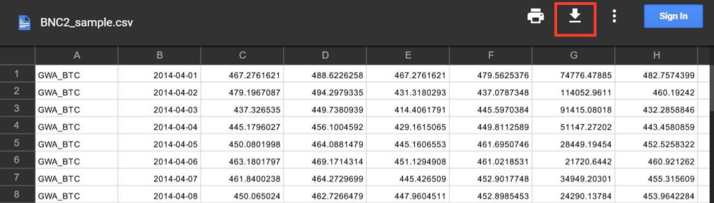 Download BNC2_sample from Google Drive